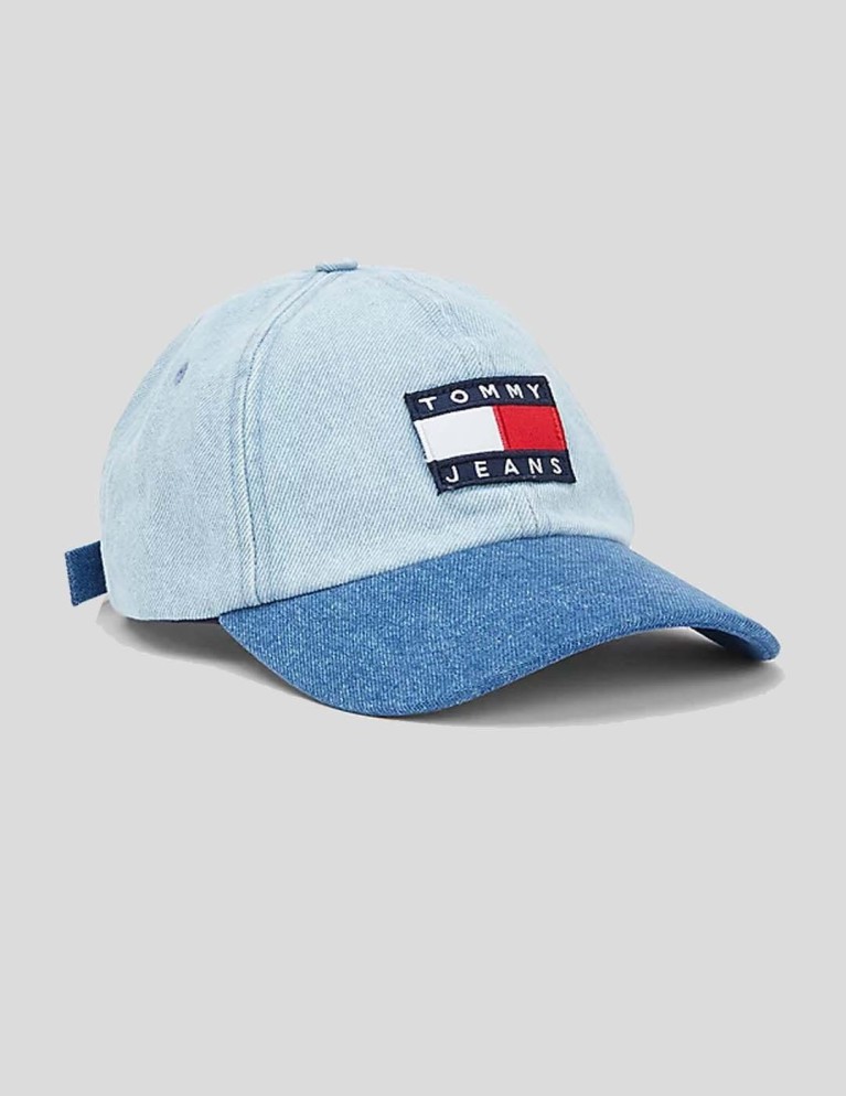 Cappello TOMMY JEANS patrimonio denim cappello denim blu